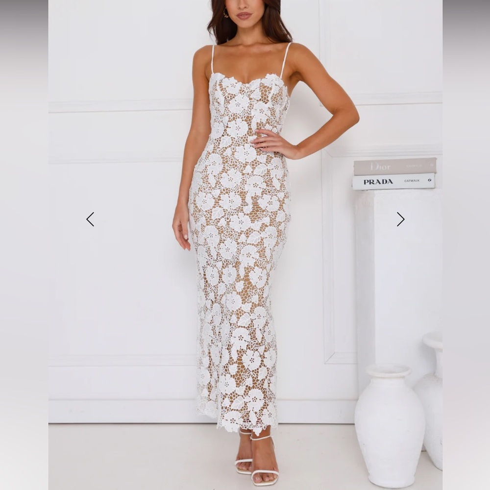 Hello Molly - White Floral Lace Dress